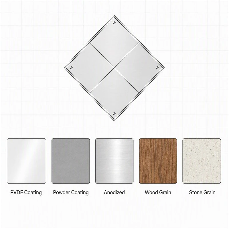 Aluminum Diamond-Shaped Panel Aluminum Diamond-Shaped Panel